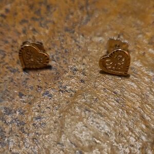 Gold Heart Earrings